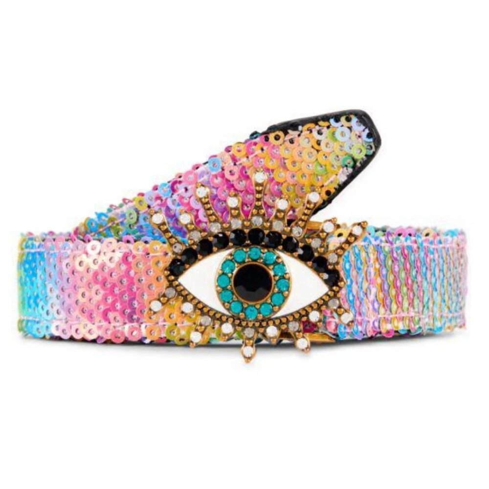 Kurt Geiger London Sequin Evil Eye Belt